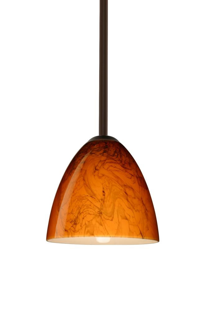 Besa Vila Stem Pendant Bronze Habanero 1x60W Medium Base