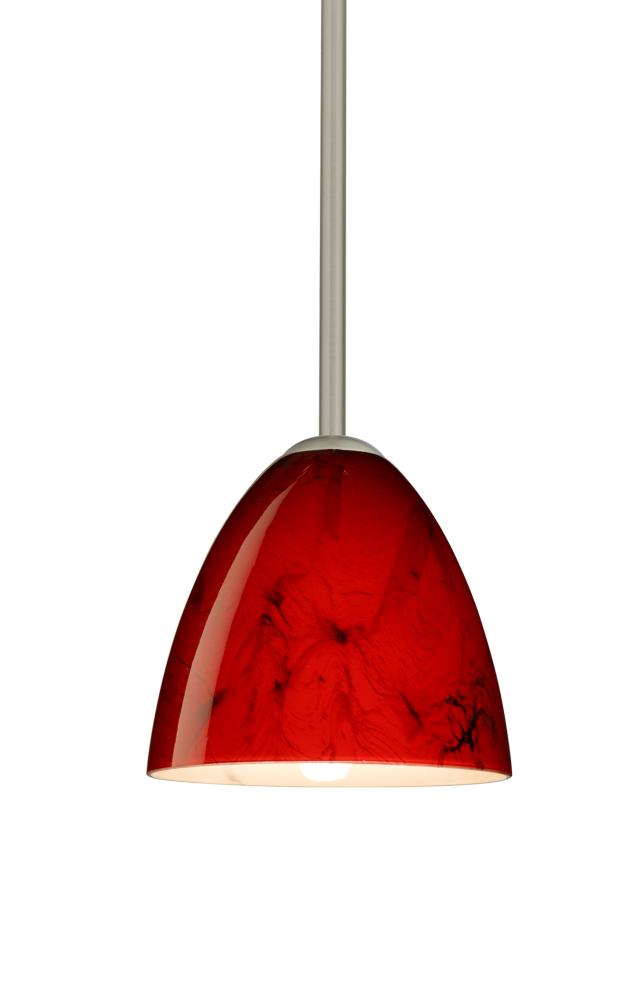 Besa Vila LED Pendant Magma Satin Nickel 1x9W LED