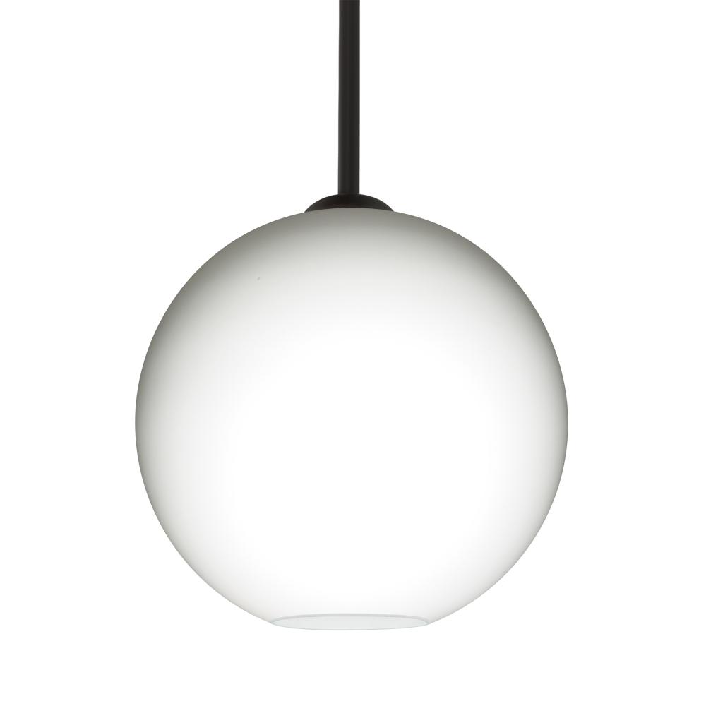 Besa Coco 8 Stem Pendant, Opal Matte, Black Finish, 1x60W MAX E26 Base