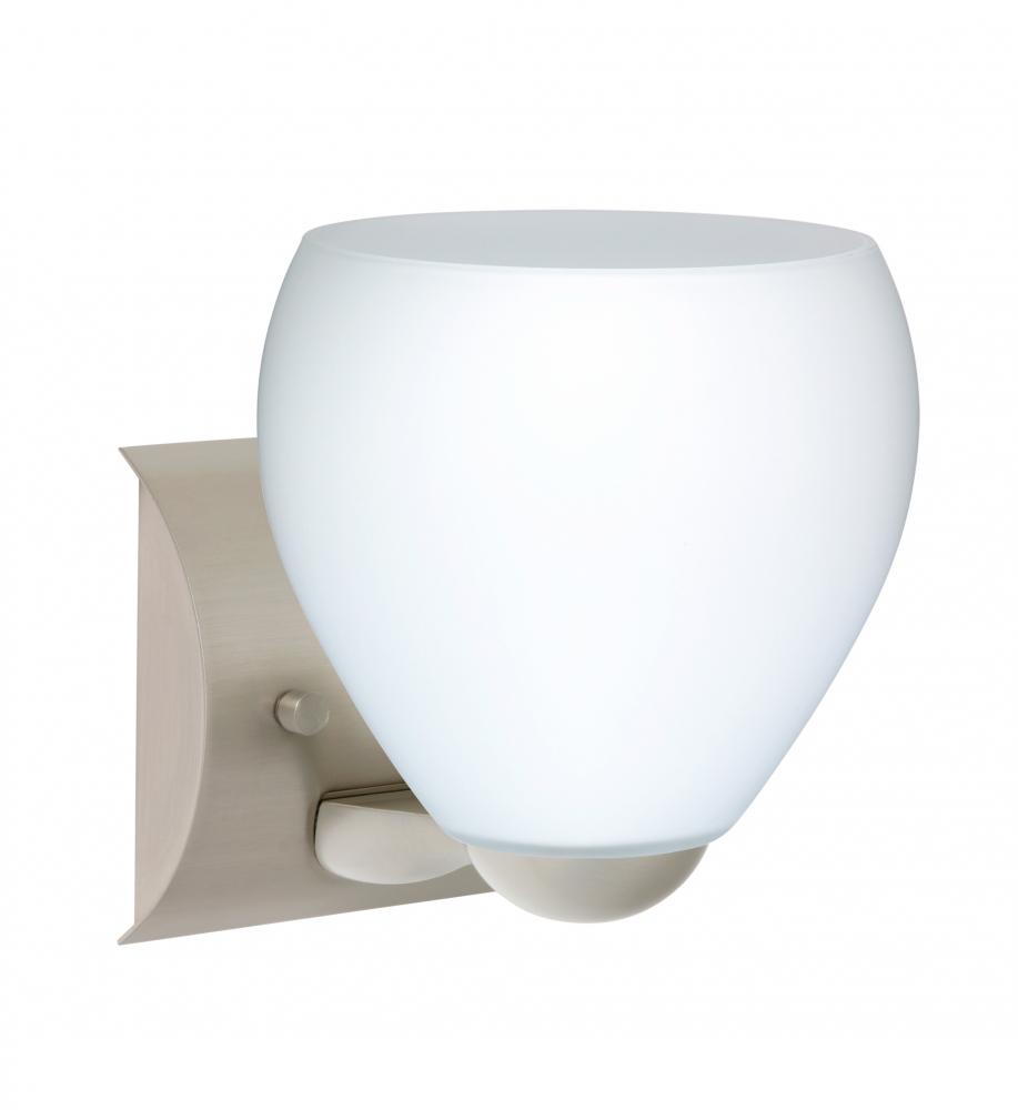 Besa Wall Bolla Satin Nickel Opal Matte 1x9W LED