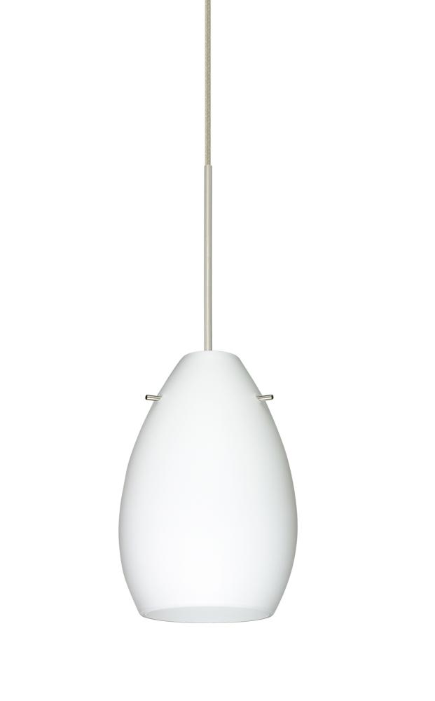 Besa Pendant Pera 6 Satin Nickel Opal Matte 1x5W LED