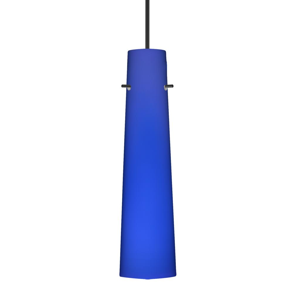 Besa Camino Pendant Black Cobalt Blue Matte 1x50W Halogen