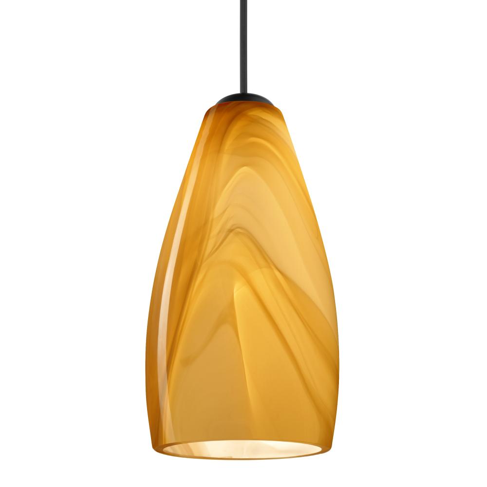 Besa Pendant Karli, Black Finish, Honey 1x50W MAX GY6.35 Base