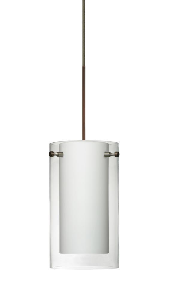 Besa Pendant Pahu 4 Bronze Clear/Opal 1x35W Halogen