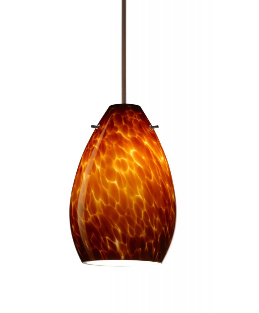 Besa Pendant Pera 6 Bronze Amber Cloud 1x50W Halogen