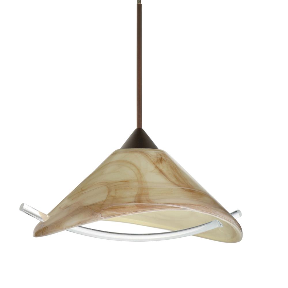 Besa Pendant Hoppi Bronze Mocha/Clear 1x50W Halogen