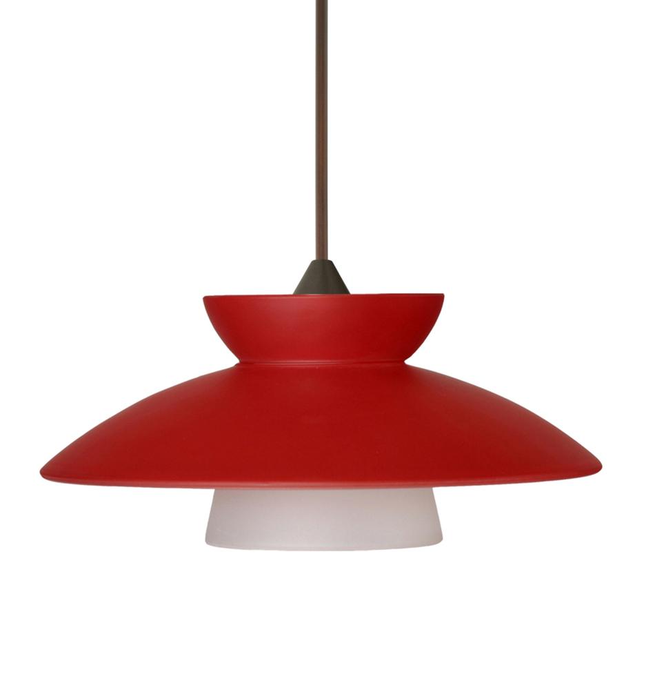 Besa Pendant Trilo 7 Bronze Red Matte 1x50W Halogen