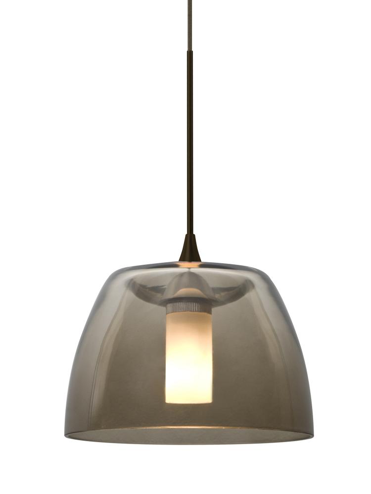 Besa Spur Cord Pendant, Smoke, Bronze Finish, 1x35W Halogen