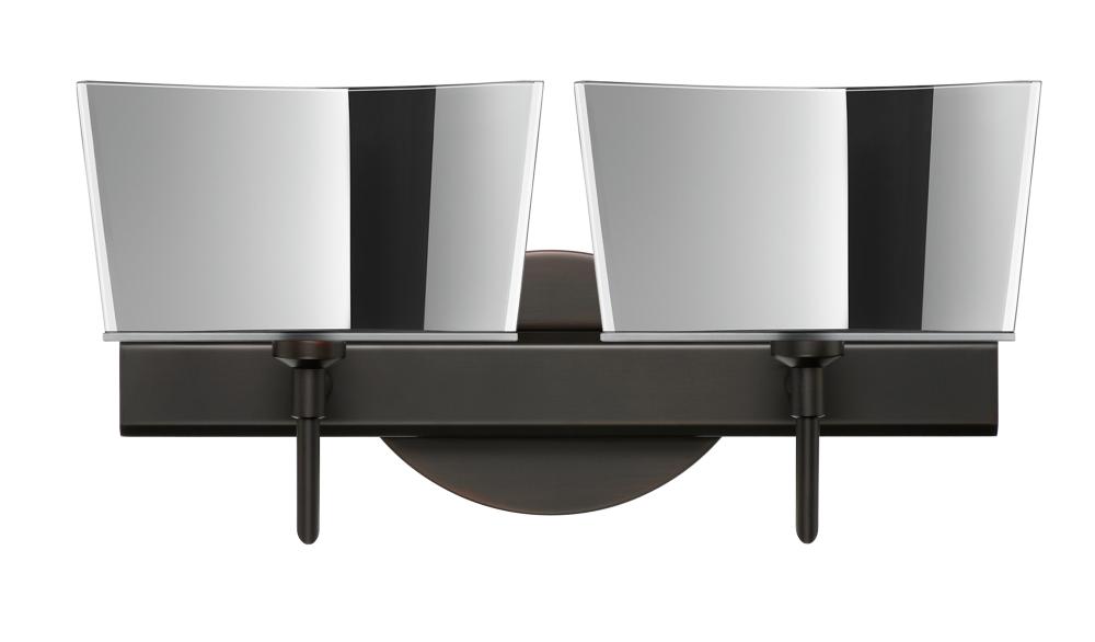 Besa Groove Wall 2SW Mirror-Frost Bronze 2x40W G9