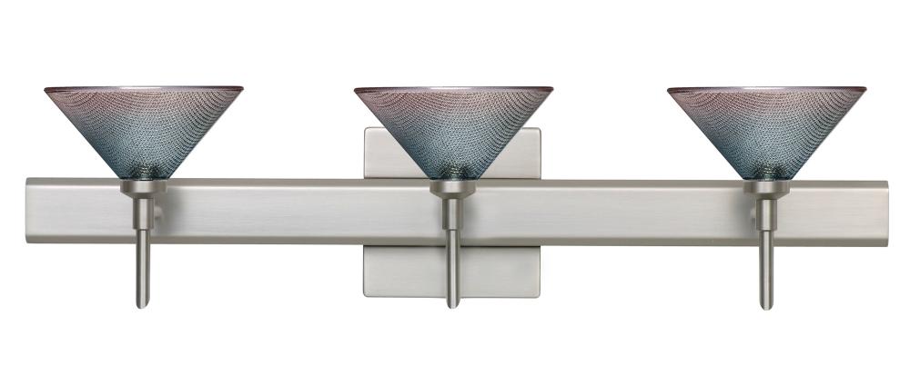 Besa Wall With SQ Canopy Kona Satin Nickel Bi-Color 3x40W G9