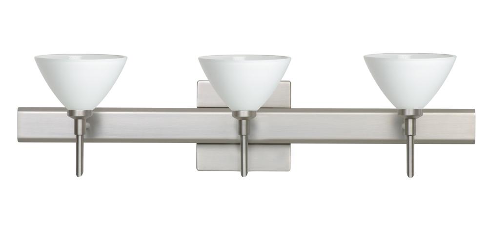 Besa Wall With SQ Canopy Domi Satin Nickel White 3x40W G9