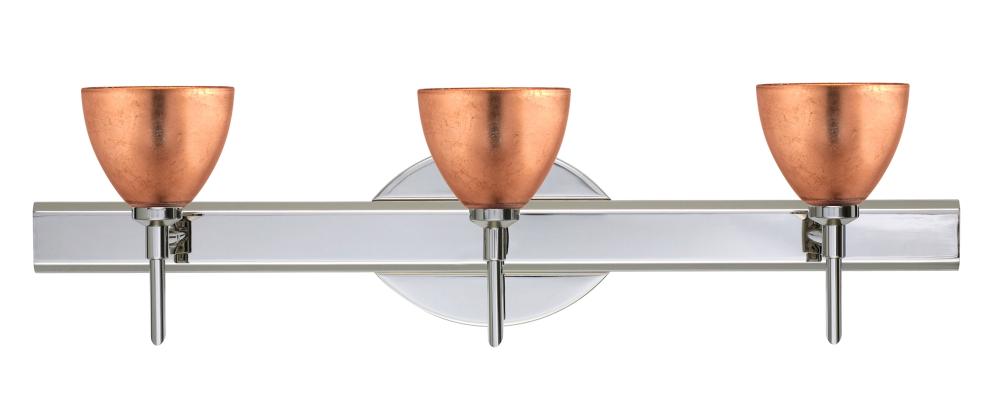 Besa Divi Wall 3SW Copper Foil Chrome 3x5W LED