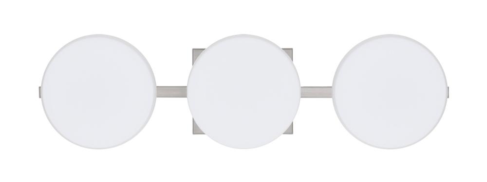 Besa Wall Ciro Satin Nickel Opal Matte 3x5W LED