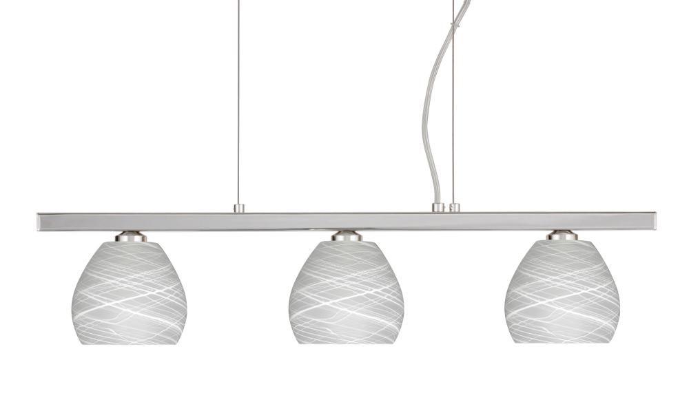 Besa Tay Tay Pendant 3LP Polished Nickel Cocoon 3x5W LED