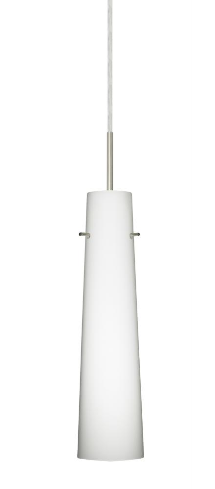 Besa Camino Pendant For Multiport Canopy Satin Nickel Opal Matte 1x40W Halogen