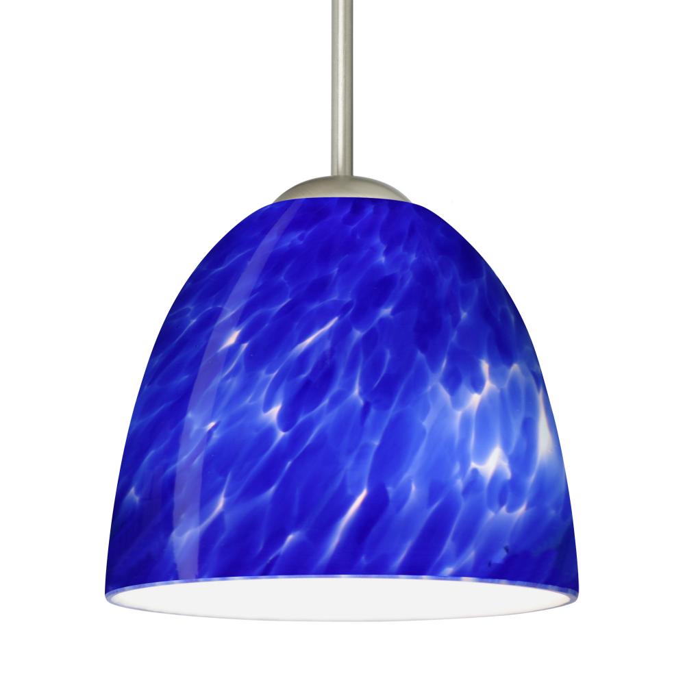 Besa Sasha Pendant For Multiport Canopy Satin Nickel Blue Cloud 1x50W B10 Med