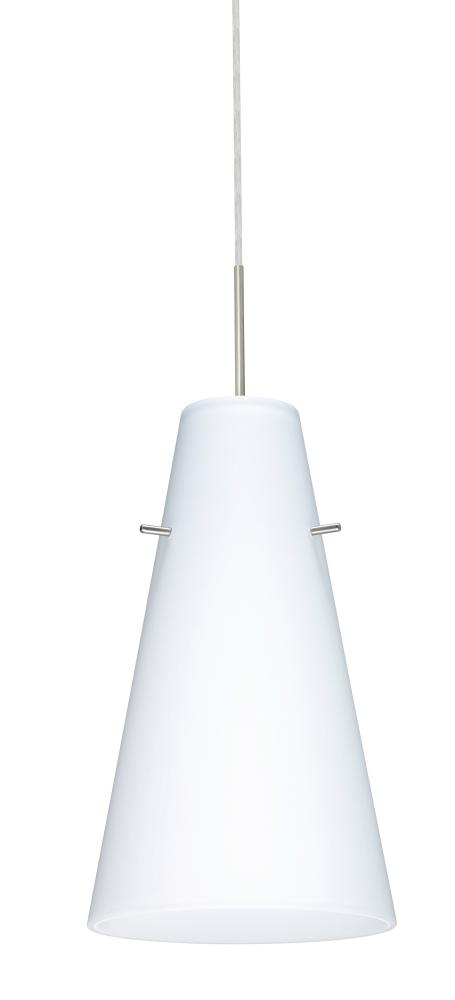 Besa Cierro Pendant For Multiport Canopy Satin Nickel Opal Matte 1x100W Medium Base