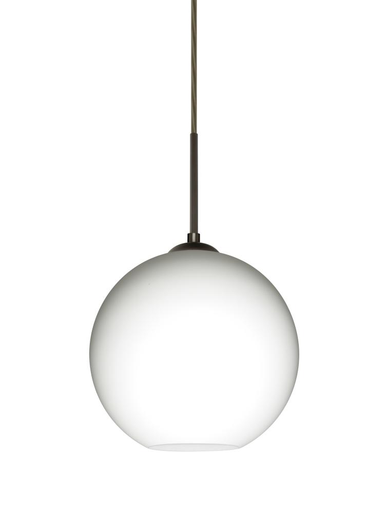 Besa Coco 8 Pendant For Multiport Canopy, Opal Matte, Bronze Finish, 1x60W Medium Bas