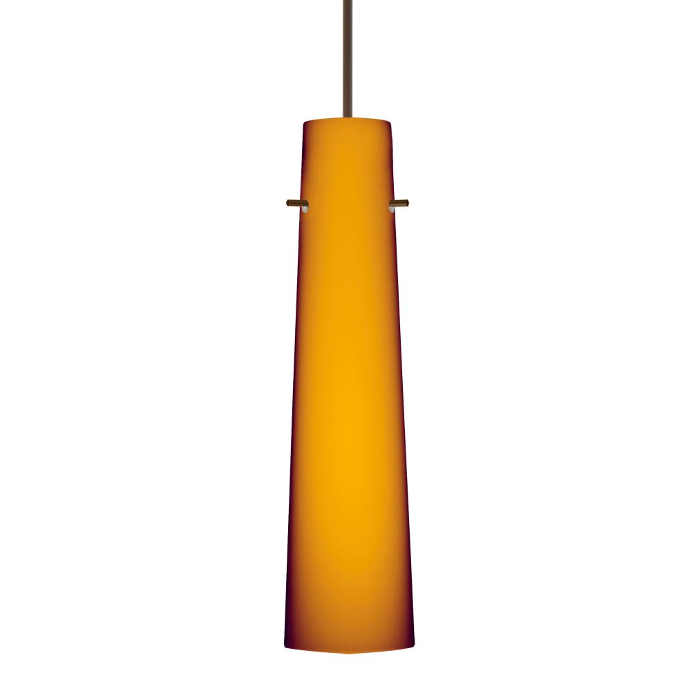 Besa Camino Pendant Bronze Amber Matte 1x50W Halogen, 277V