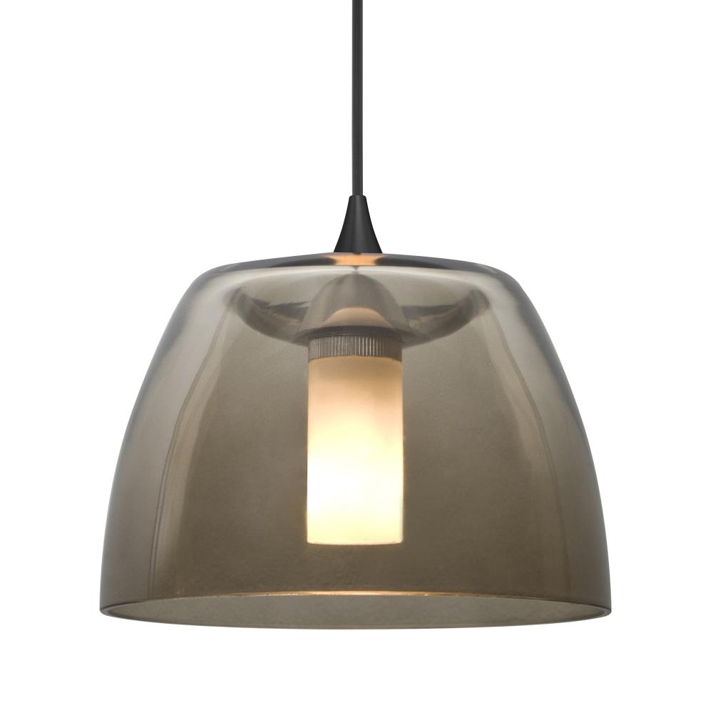 Besa Spur Pendant, Smoke, Black Finish, 1x35W MAX GY6.35 Base