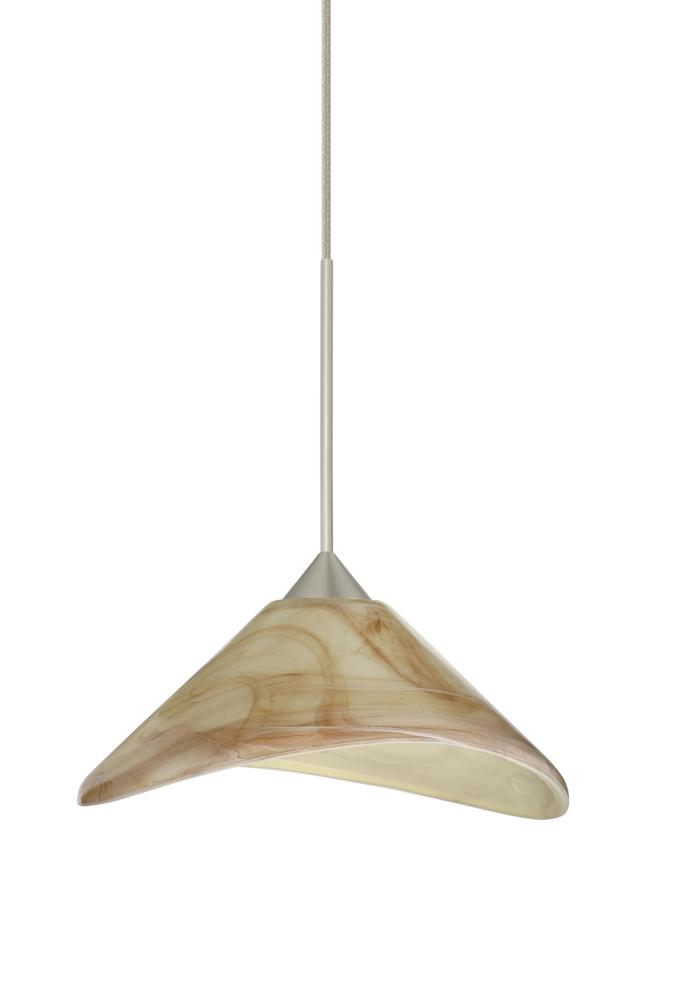 Besa Pendant For Multport Canopy Hoppi Satin Nickel Mocha 1x3W LED