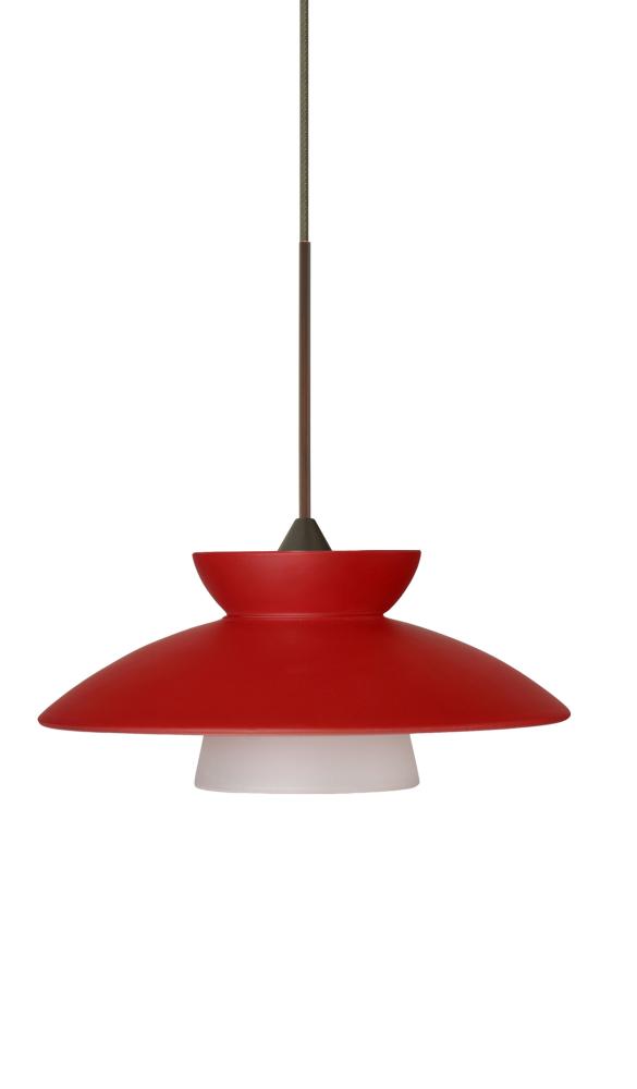 Besa Pendant For Multiport Canopy Trilo 7 Bronze Red Matte 1x50W Halogen