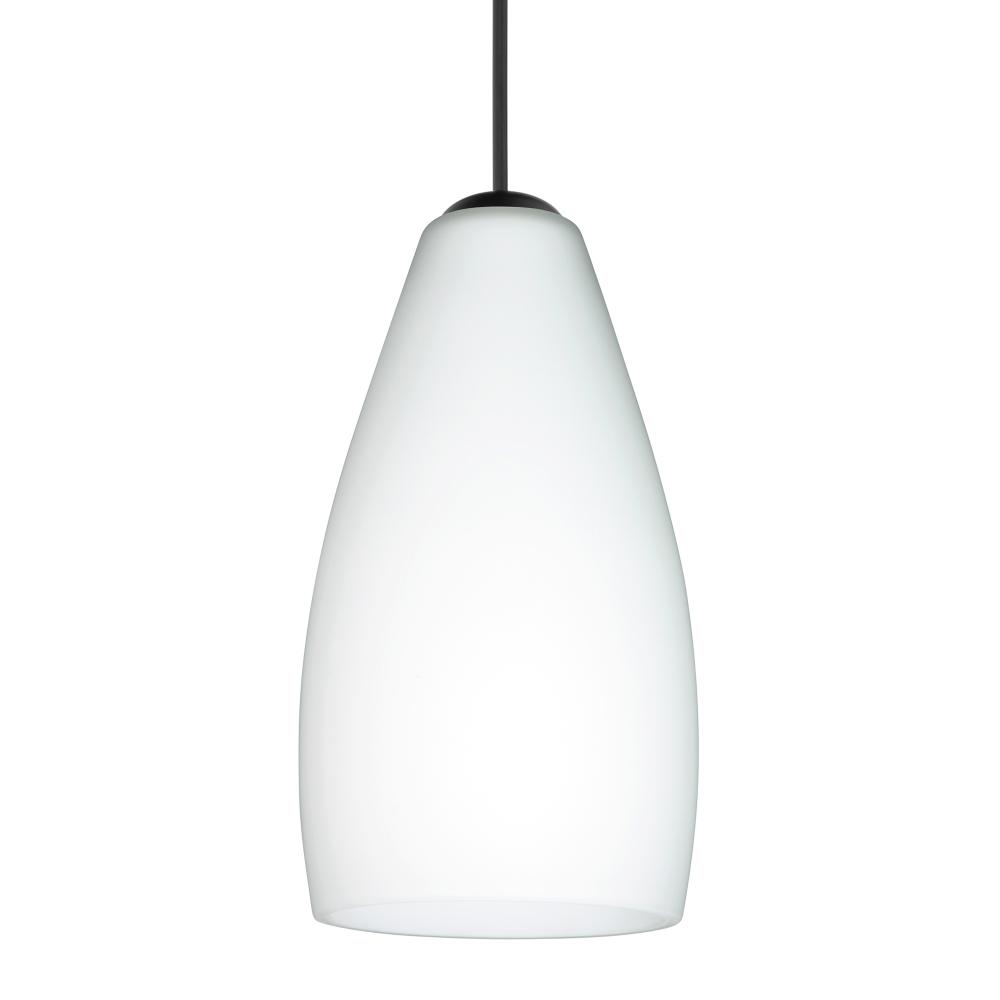 Besa Pendant For Multiport Canopy Karli, Black Finish, Opal Matte 1x50W MAX GY6.35 Base