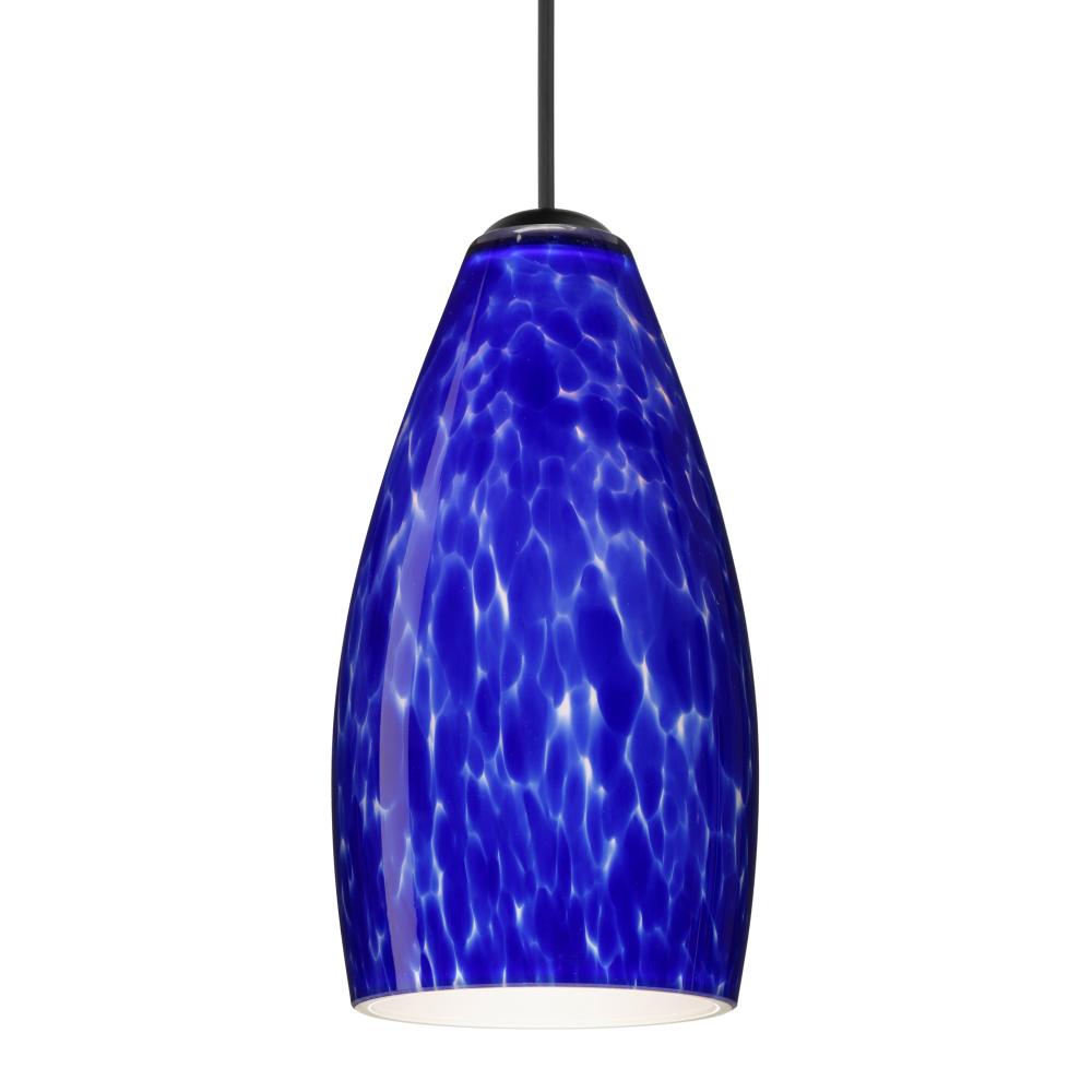 Besa Pendant For Multiport Canopy Karli, Black Finish, Blue Cloud 1x50W MAX GY6.35 Base