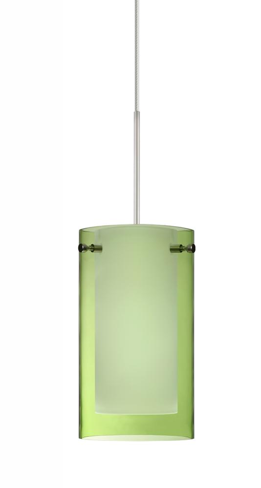 Besa Pendant For Multiport Canopy Pahu 4 Satin Nickel Transparent Olive/Opal 1x35W Ha