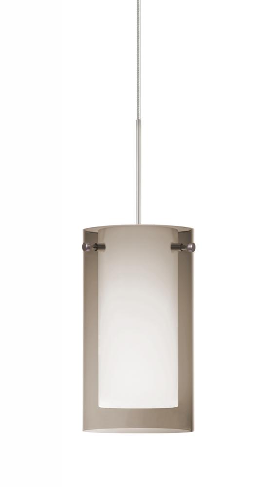 Besa Pendant For Multiport Canopy Pahu 4 Satin Nickel Transparent Smoke/Opal 1x35W Ha