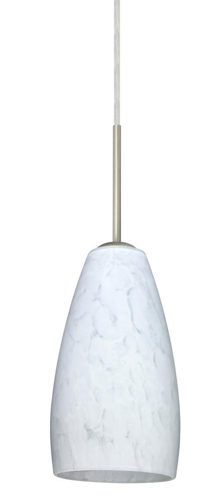 Besa Chrissy Pendant Satin Nickel Carrera 1x50W Candelabra