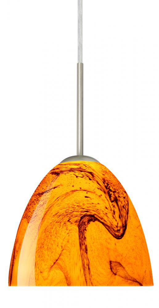 Besa Sasha Pendant Satin Nickel Habanero 1x40W Halogen