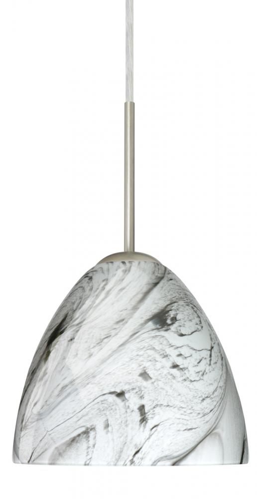 Besa Sasha Pendant Satin Nickel Marble Grigio 1x40W Halogen