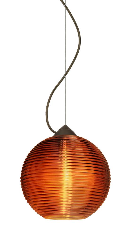 Besa Kristall 8 Pendant Bronze Amber 1x9W LED