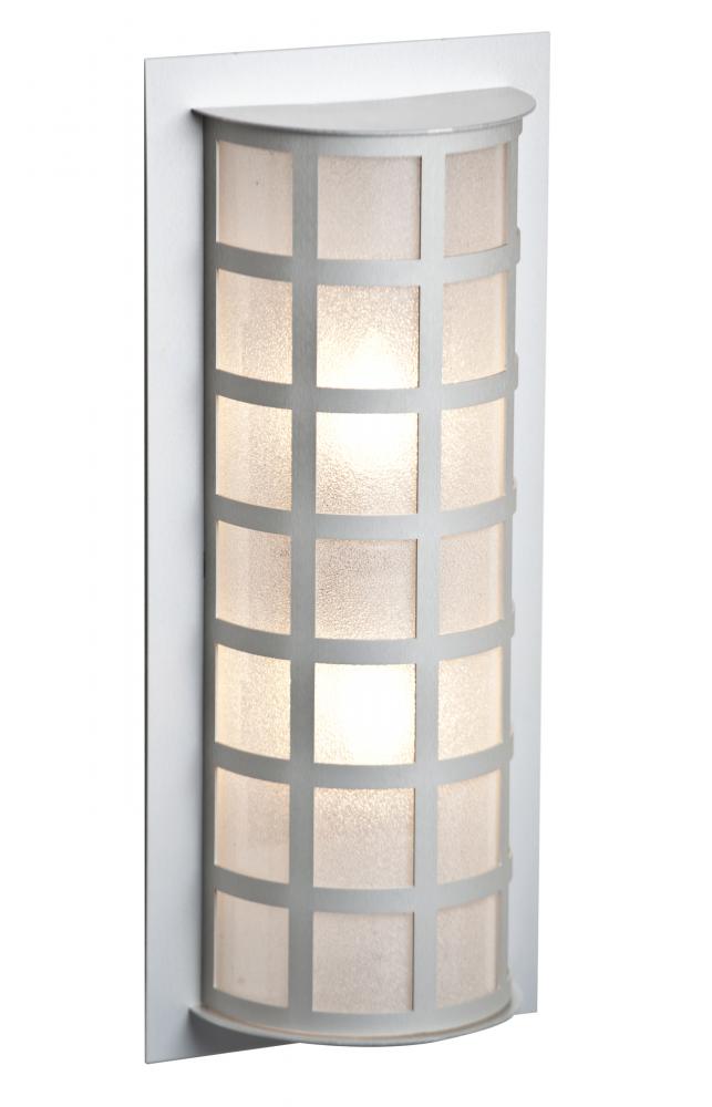 Besa Outdoor Scala 20 Brushed Aluminum Glitter Glass 2x9W LED