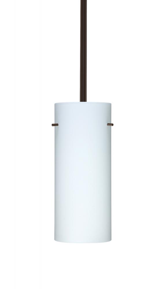 Besa Stilo 10 LED Pendant Opal Matte Bronze 1x9W LED