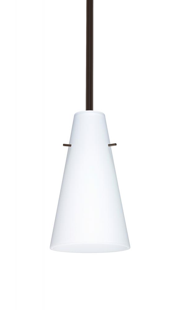 Besa Cierro LED Pendant Opal Matte Bronze 1x9W LED