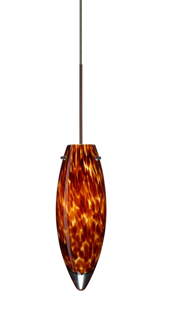 Besa Pendant Juliette Bronze Amber Cloud 1x35W Halogen