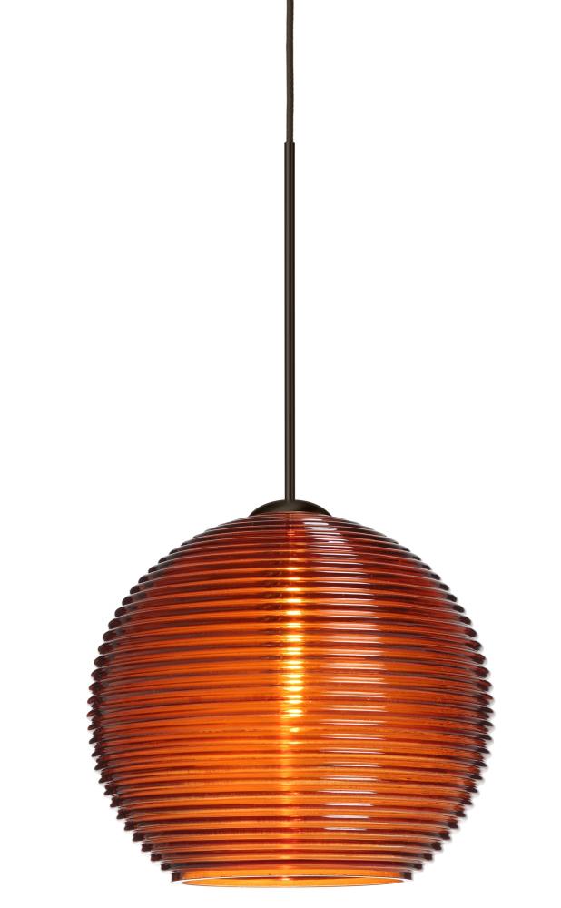 Besa Pendant Kristall 6 Bronze Amber 1x5W LED