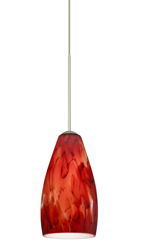 Besa Pendant Karli Satin Nickel Garnet 1x50W Halogen