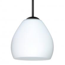 Besa Lighting 1BC-412207-MED-BK - Besa Bolla Pendant Opal Matte Black 1x40W MAX E26 Base