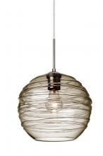 Besa Lighting 1JC-462702-SN - Besa Wave 10 Pendant Satin Nickel Smoke 1x60W Medium Base