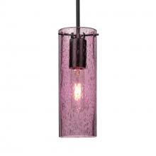 Besa Lighting 1JC-JUNI10PL-BK - Besa, Juni 10 Cord Pendant, Plum Bubble, Black, 1x60W MAX E26 Base