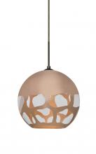 Besa Lighting 1JC-ROCKYCP-BR - Besa, Rocky Cord Pendant, Copper, Bronze Finish, 1x60W Medium Base