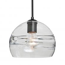 Besa Lighting 1JC-SPIR8CL-BK - Besa Spirit 8 Pendant, Clear, Black Finish, 1x60W MAX E26 Base