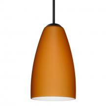 Besa Lighting 1JT-151180-BK - Besa Riva 9 Pendant Black Amber Matte 1x75W MAX E26 Base