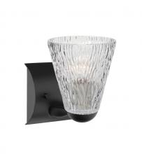 Besa Lighting 1WZ-NICO5CL-BK - Besa Nico 5 Mini Sconce, Clear Stone, Black, 1x60W E26 Base