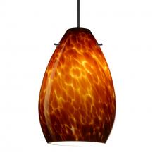 Besa Lighting 1XC-171318-BK - Besa Pendant Pera 6, Black Finish, Amber Cloud 1x50W MAX GY6.35 Base