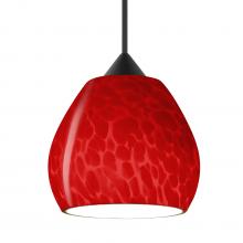 Besa Lighting 1XC-5605RC-BK - Besa Pendant Tay Tay, Black Finish, Red Cloud 1x50W MAX GY6.35 Base