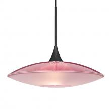 Besa Lighting 1XC-6294RD-BK - Besa Pendant Spazio, Black Finish, Red/Frost 1x50W MAX GY6.35 Base